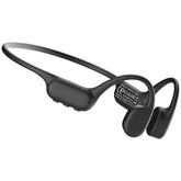 Swimming Headphones IP68 Waterproof, Bone Conduction Headphones MP3 Player Built-in 32G Memory - Black